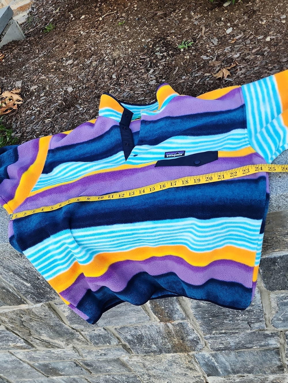 Patagonia Synchilla Men’s Zip-Up Fleece Jacket - Purple, Teal, Navy, Yellow L - Picture 9 of 12